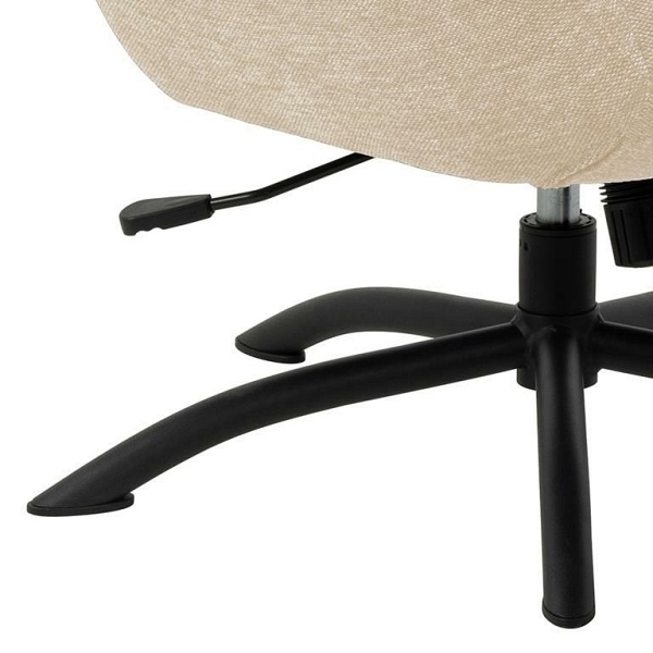 Fotel z podnóżkiem Talgarth beżowy - ACTONA